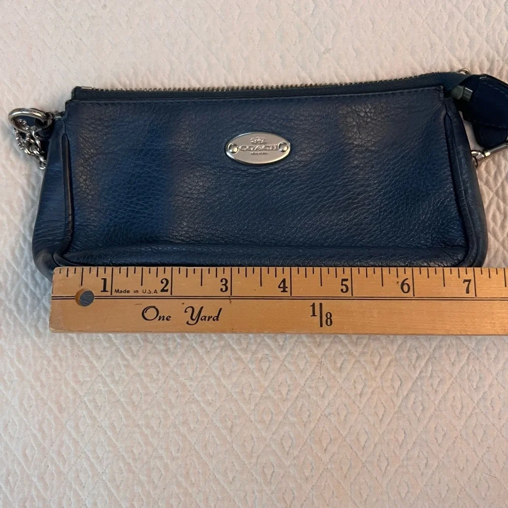 COACH Pebbled Leather Wristlet